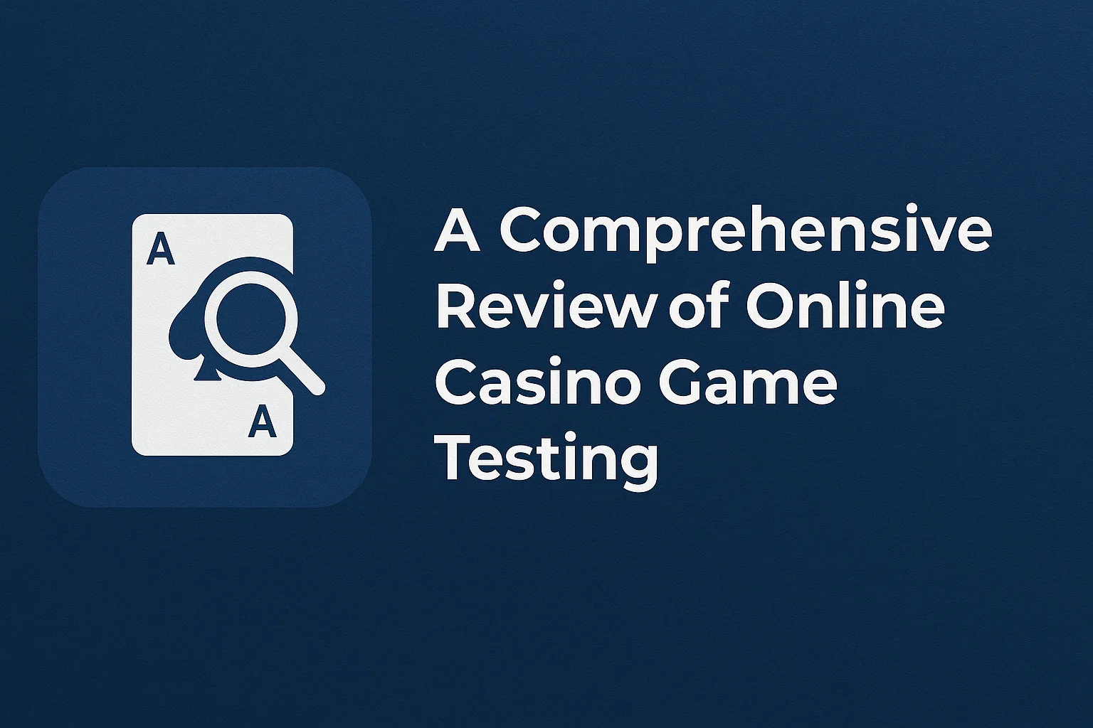A Comprehensive Review of Online Casino Game Testing