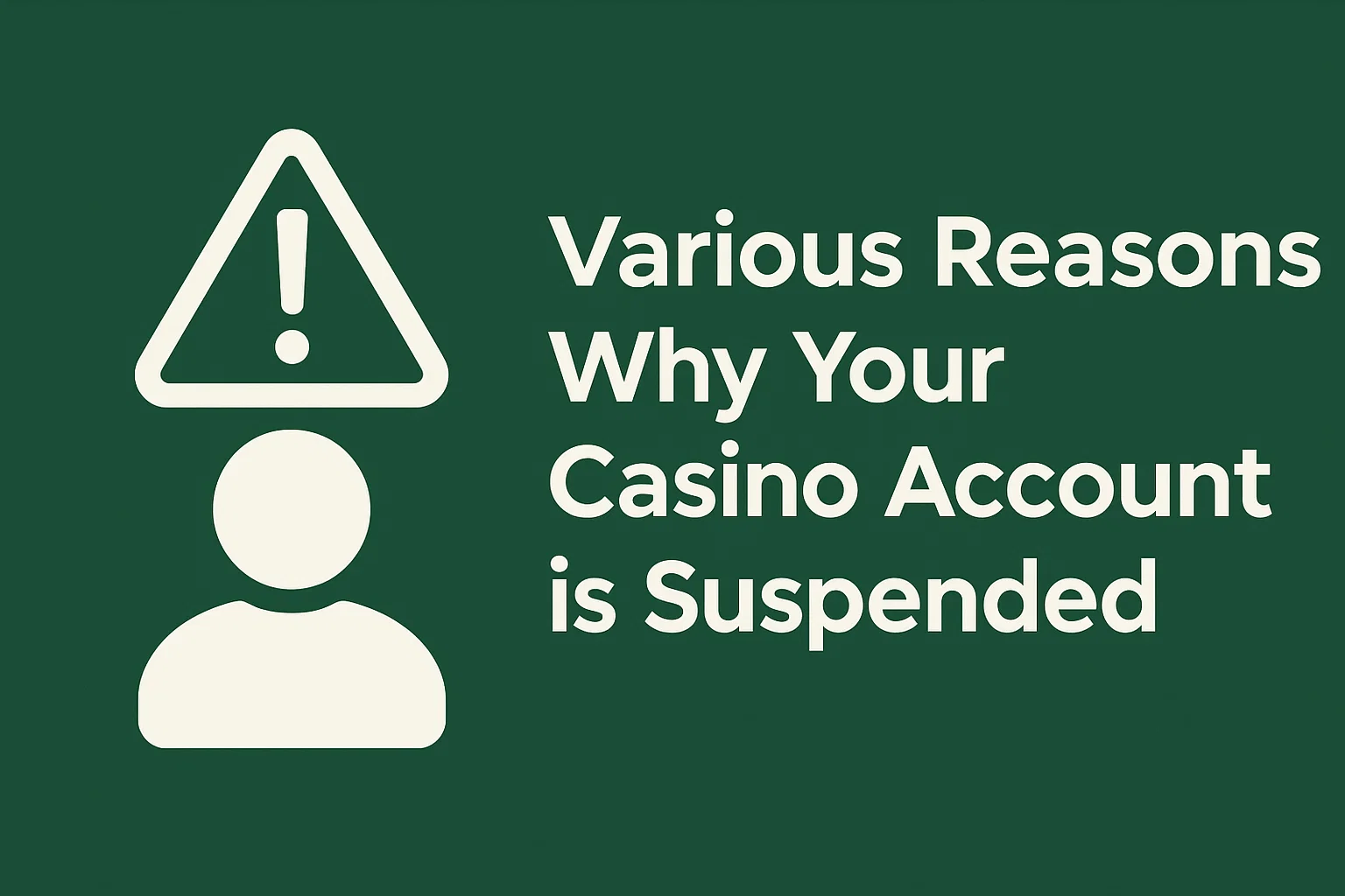 Various Reasons Why Your Casino Account is Suspended